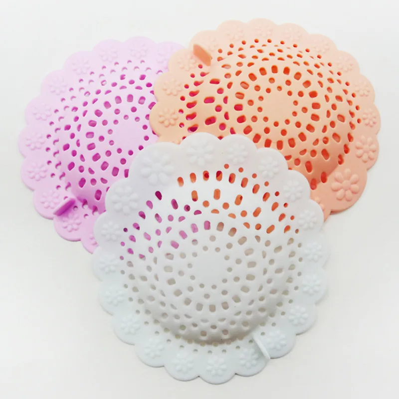 
Hot Selling Kitchen Silicone Floor Drain Cover Bathroom Silicone Sink anti Clogging filter 