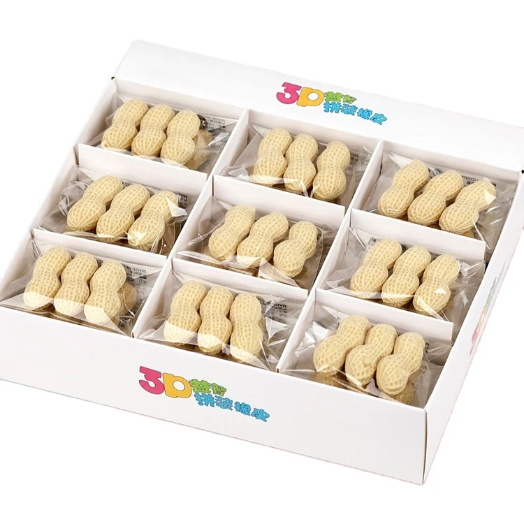 Cute Vegetable Pencil Rubber 3D Eraser Kawaii Vegetables Cabbage Pineapple Corn Peanut Pencils Rubber For Kids Gifts Material