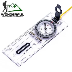 Acrylic Pointing Guide Handheld Outdoor Sports Mini Transparent Pocket Folding Map Measure Orienteering Compass