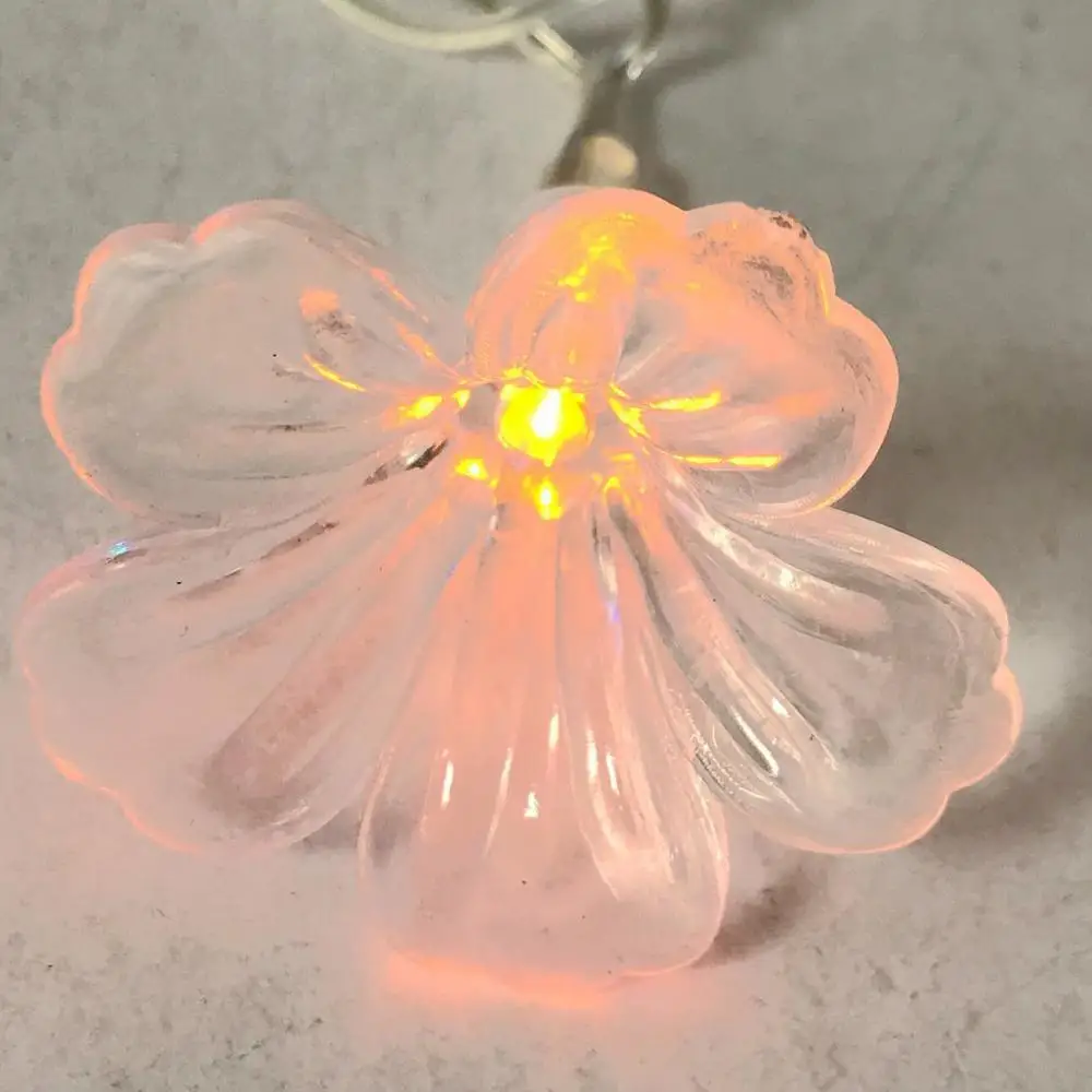 Battery Operated Christmas Artificial Flowers With LED  RGB String Lights Fairy Garden Decorative Lights For Indoor And Outdoor