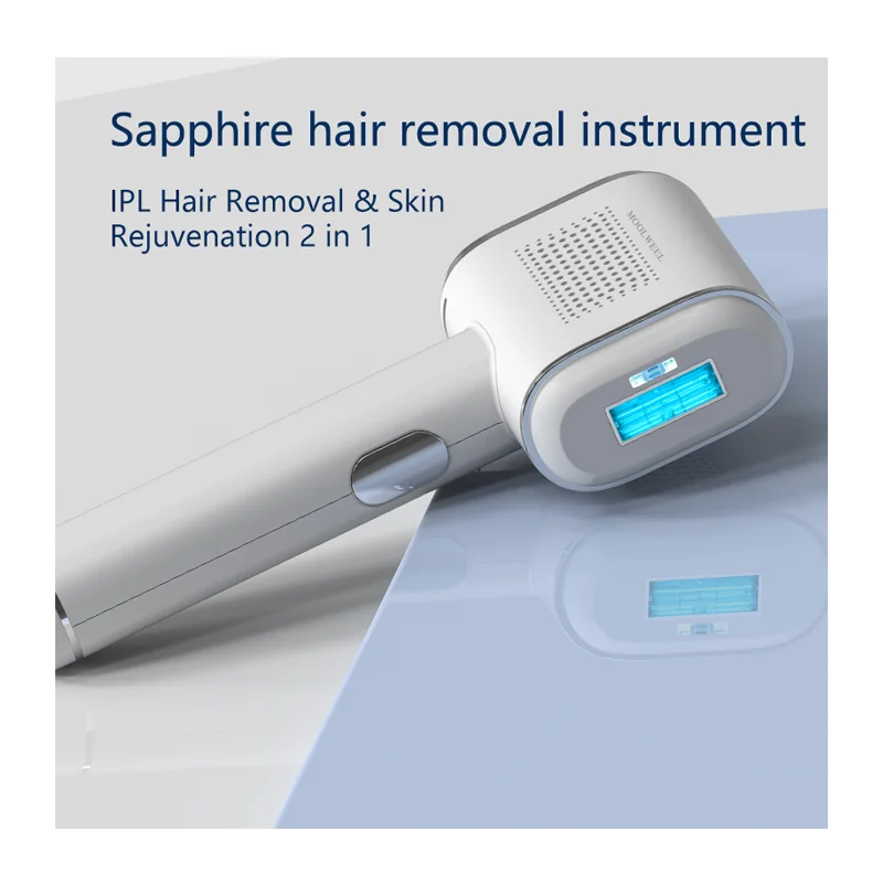 HANQI T023K Sapphire Use IPL Hair Removal Device Cooling and Skin Color Recognition Home Ice for Women Men Plug in Use Products