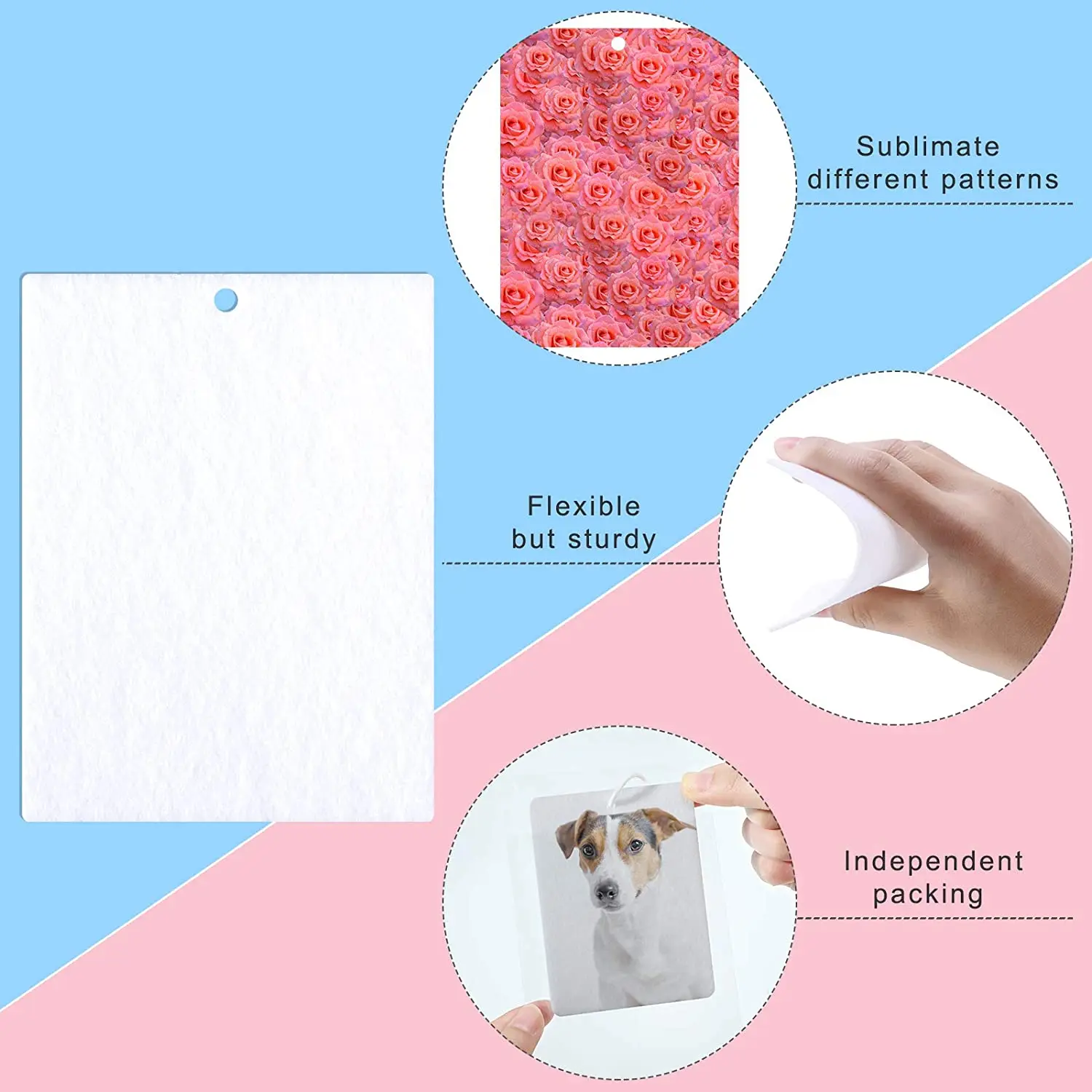 Cheap White Car Fragrant Scented Hanging Blank DIY Sublimation Felt air Freshener Sheet for Car Interior Wse and Decor