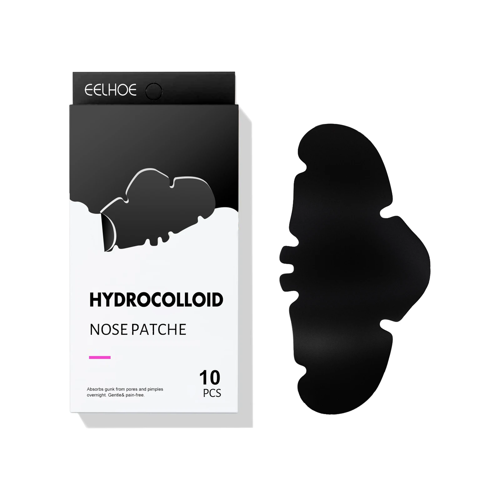 Cosmetics Nose Pores Shrunk Congested Overnight Blackhead Forehead Nose And Chin Hydrocolloid Nose Strip Patch