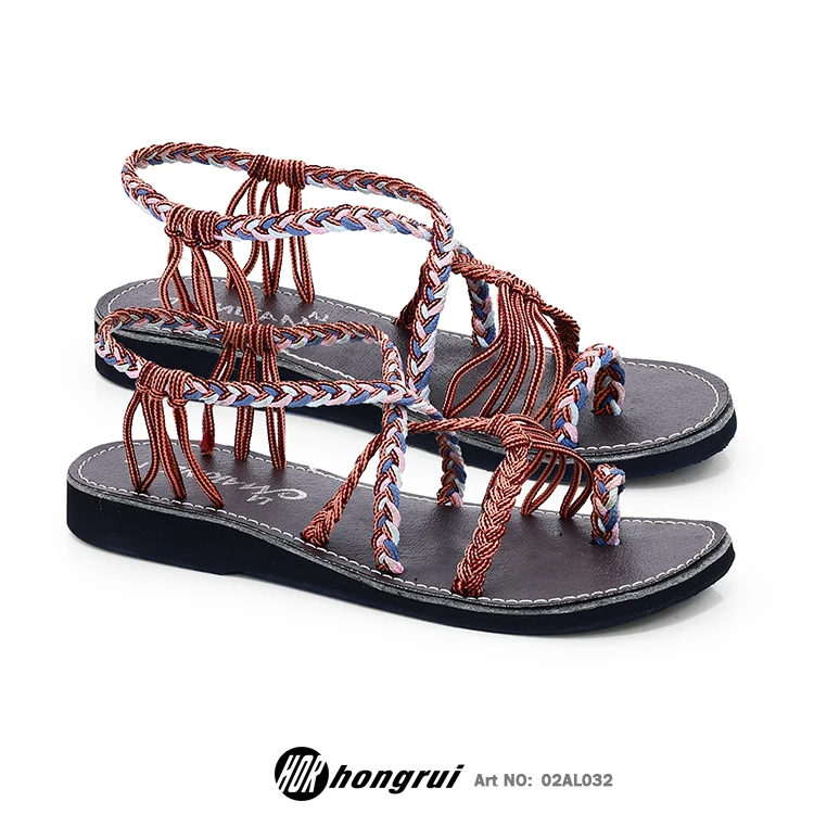 lades shoes designer sandals shoes women sandals small heels braided rope custom sandals for women and ladies 2023 new design
