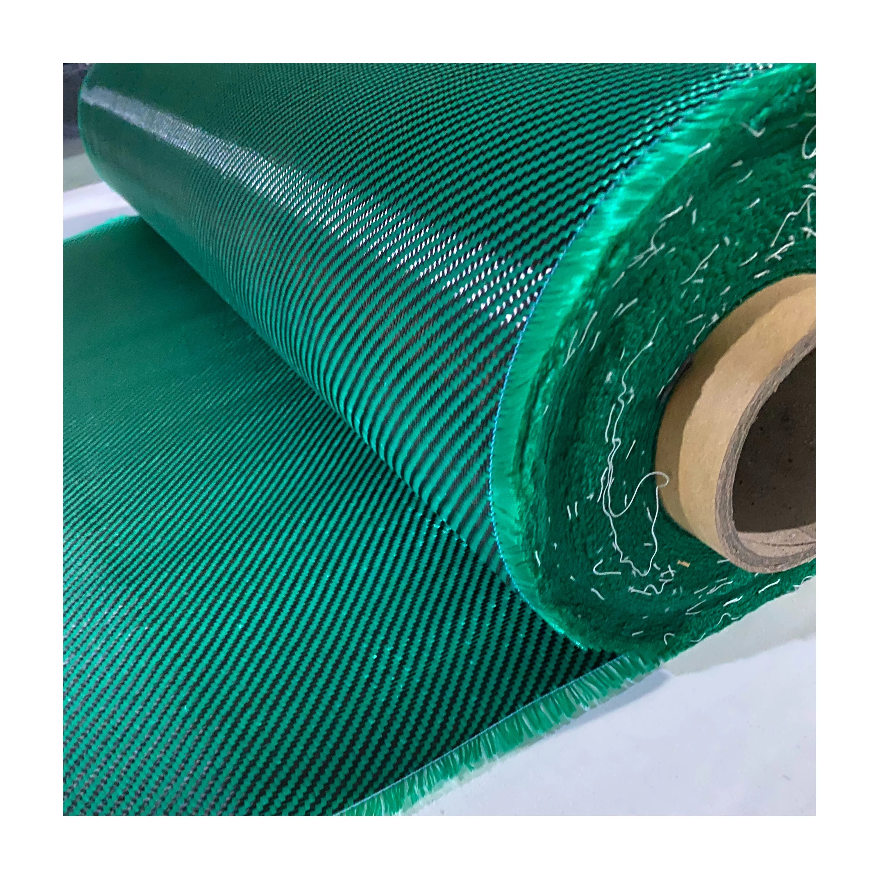 Professional hybrid aramid carbon fabric,black and green carbon fibre