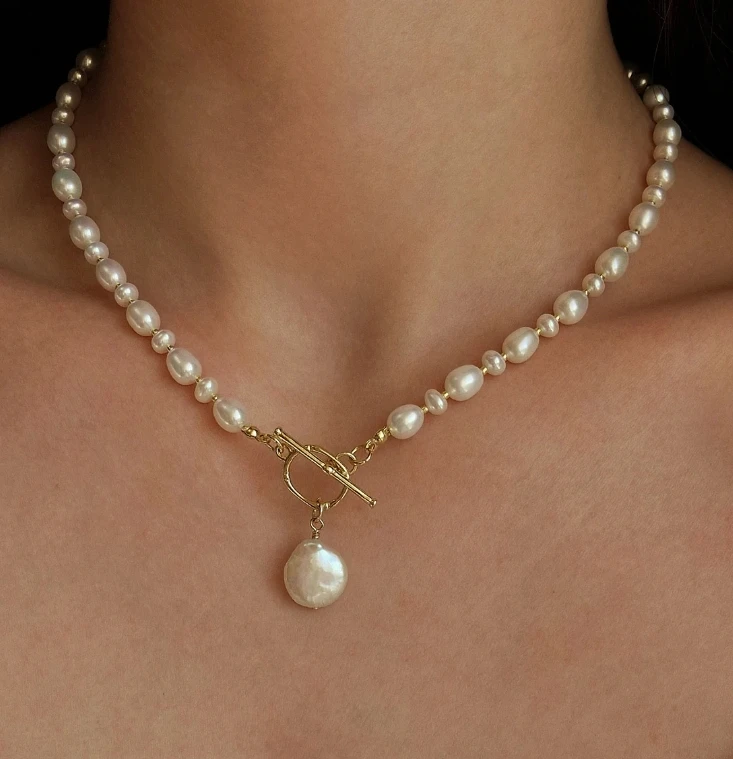 High Quality Fresh Pearl Pendant Necklace Vintage And Dainty Handmade Fresh Water Pearl Necklace Anniversary Women Gifts