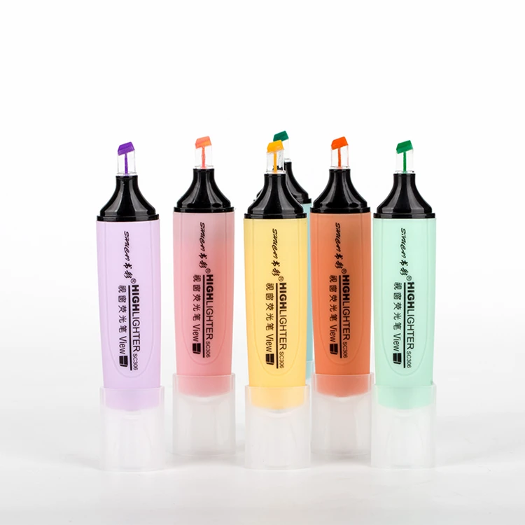 
Attractive Price New Type Multi-colors Chisel Tip Pen Set Highlighter Marker 