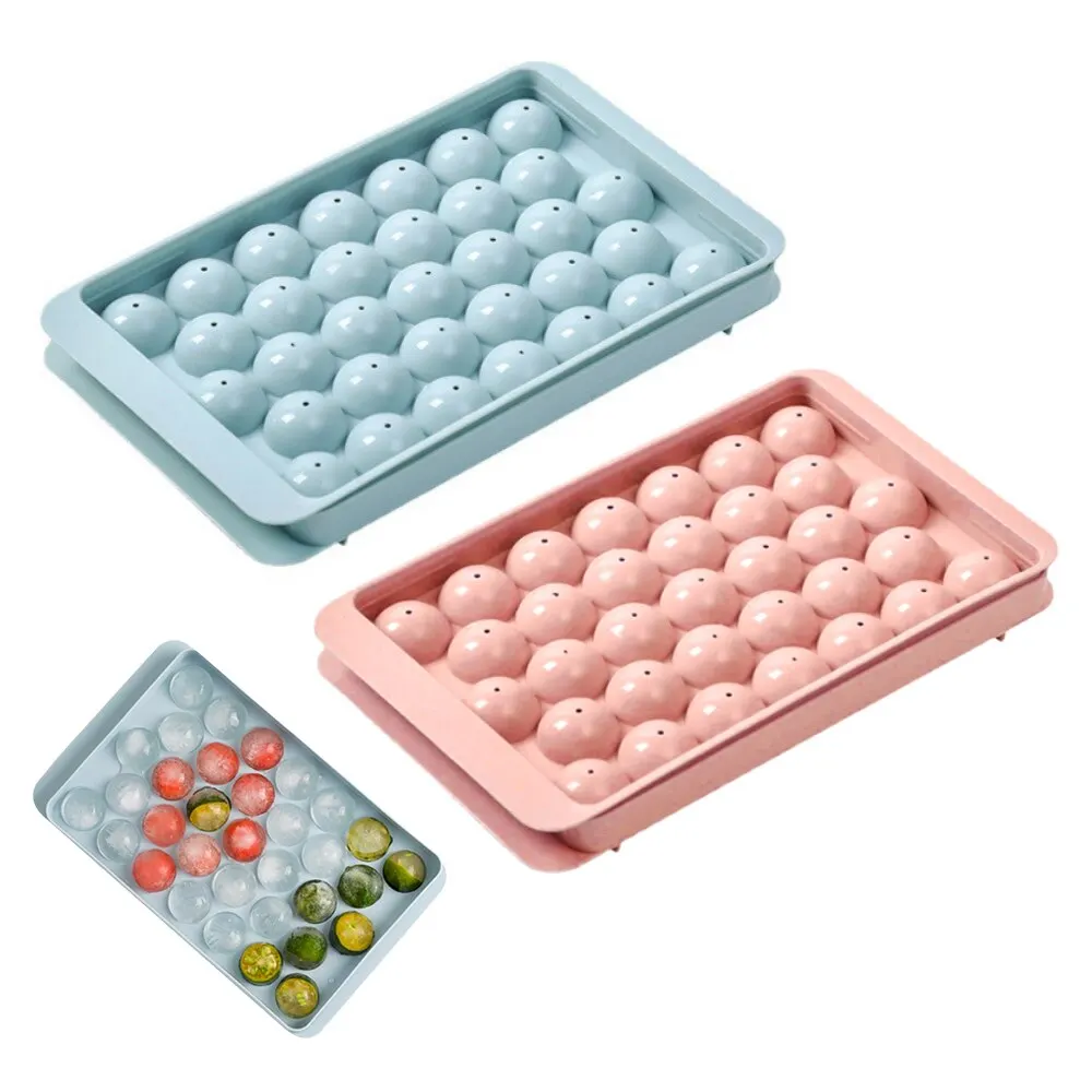 Hot Sale Round Ball Ice Tray Plastic Ice Ball Maker Mold 33 Cavity Mini Circle Ice Cube Tray