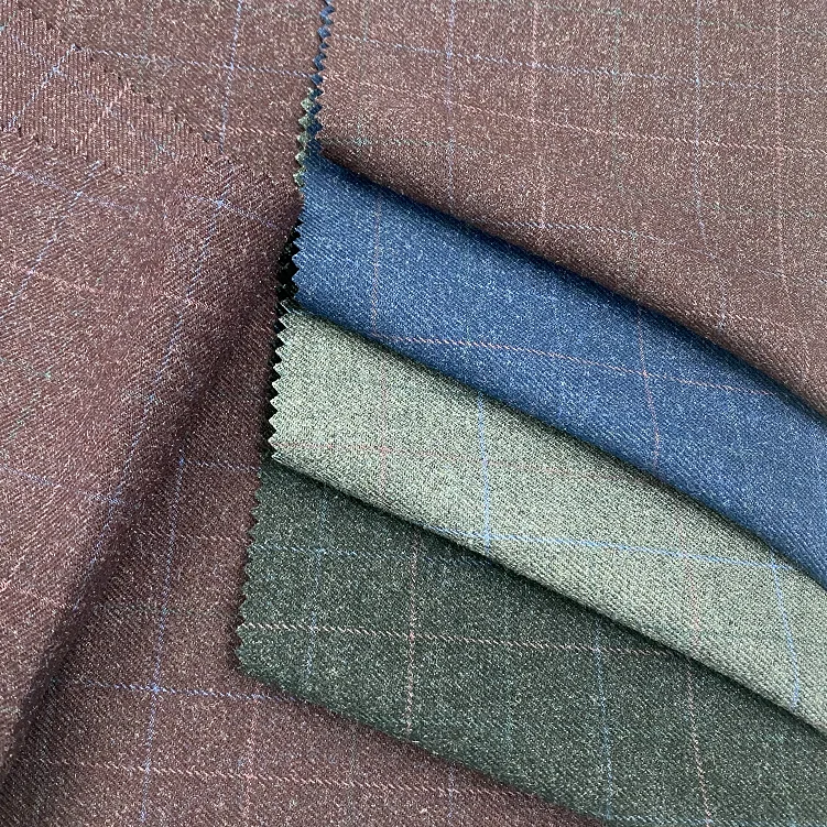 High Quality Wholesale Polyester  Rayon Woolen Coat Fabric For Men One Side Brush Fabric Flannel Fabric
