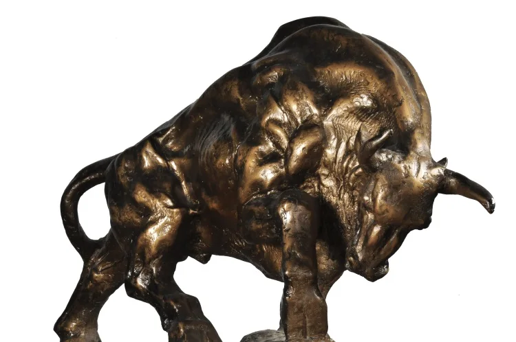Famous Outdoor Decoration Life Size Animal Bronze Bull Statue Copper Cattle Sculpture For Garden