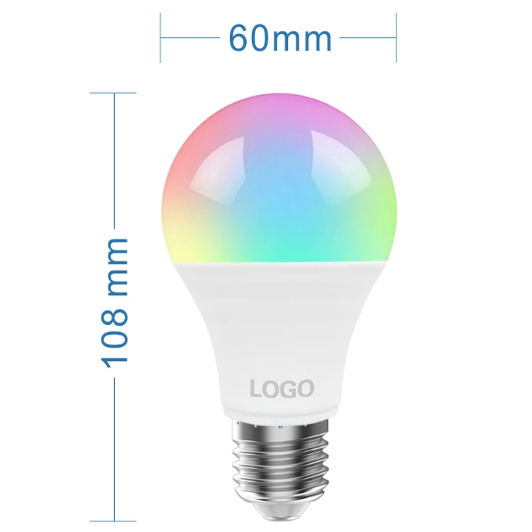 
Excetly hot selling wifi led light work with Alexa,Google home,IFTTT and Tmall genie 100w equivalent smart bulb tuya light 