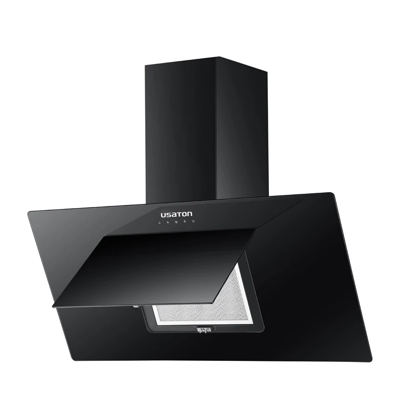 Kitchen appliance OEM design restaurant kitchen extractor large suction range cooker hood with 2*1.5W LED lamp