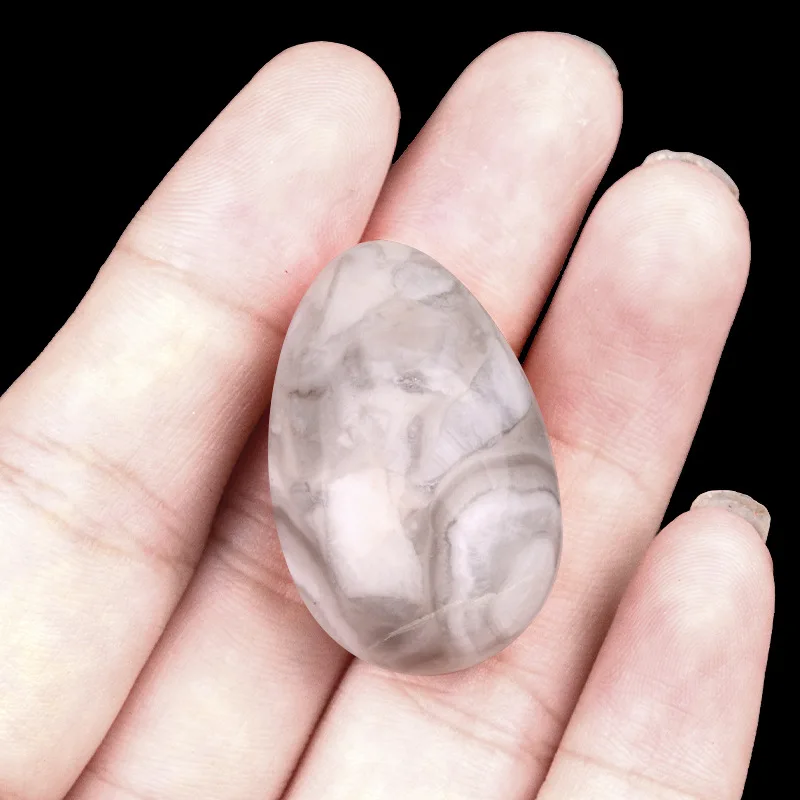 Popular Design Natural Yellow Jade Stone Bird Eggs Crystal Stone Crafts For Kids Educational Toys