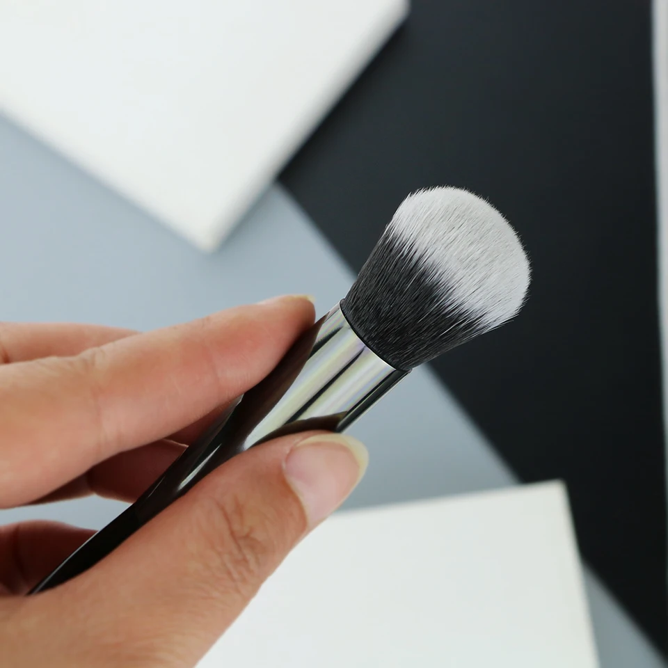 BEILI High quality Black and Silver Contour brush Beauty make up brush Amazon Hot seller Makeup brushes private label