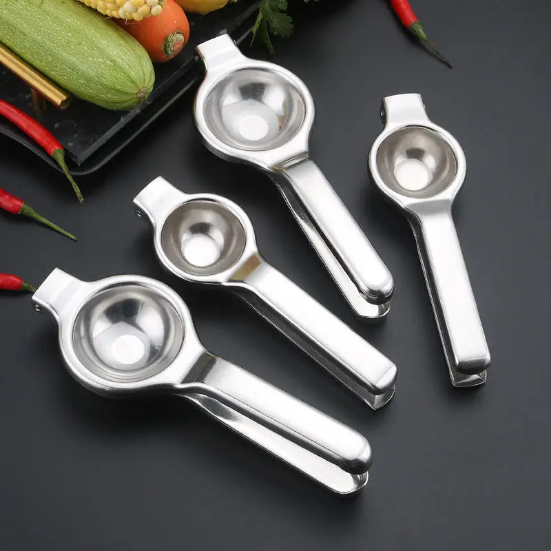 Portable 304 Stainless Steel Kitchen Orange Lime Fruit Press Squeezer Cold Handheld Hand Citrus Portable Lemon Manual Juicer