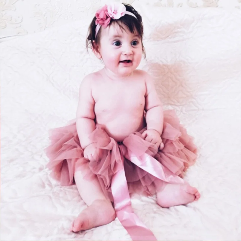 
wholesale christmas kids Ruffles Princess party skirt with Bow headband set fashion short tutu baby girls skirts 