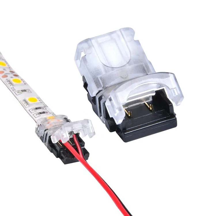 Cable to pcb 2 Pin Smd 2835 5050 IP65 Single Color Soldering Welding-free Tape Led Strip Light Connector