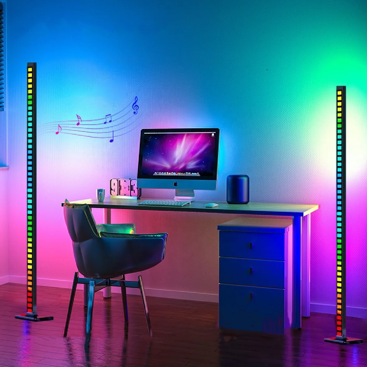 Умный напольный RGB-светильник King Star с голосовым управлением музыкальный уровень напольная лампа