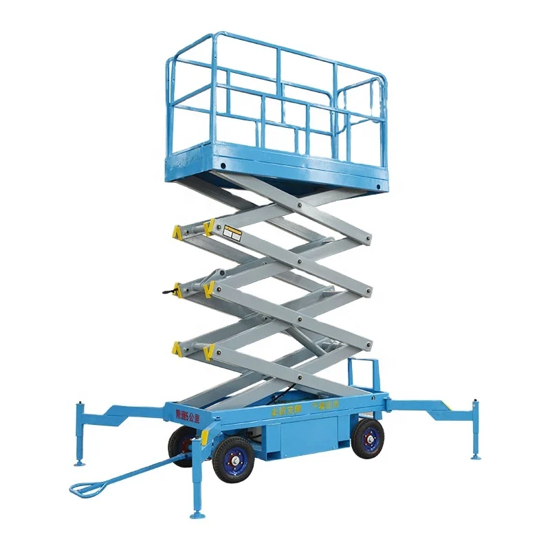 Qiyun Kinglift 10m Mobile Scissor lift Lifting platform Load capacity 500-2000kg AC POWER 220V/380V