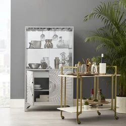 Высокое качество, золотая металлическая рамка, мобильный мраморный Роскошный домашний барный тележка