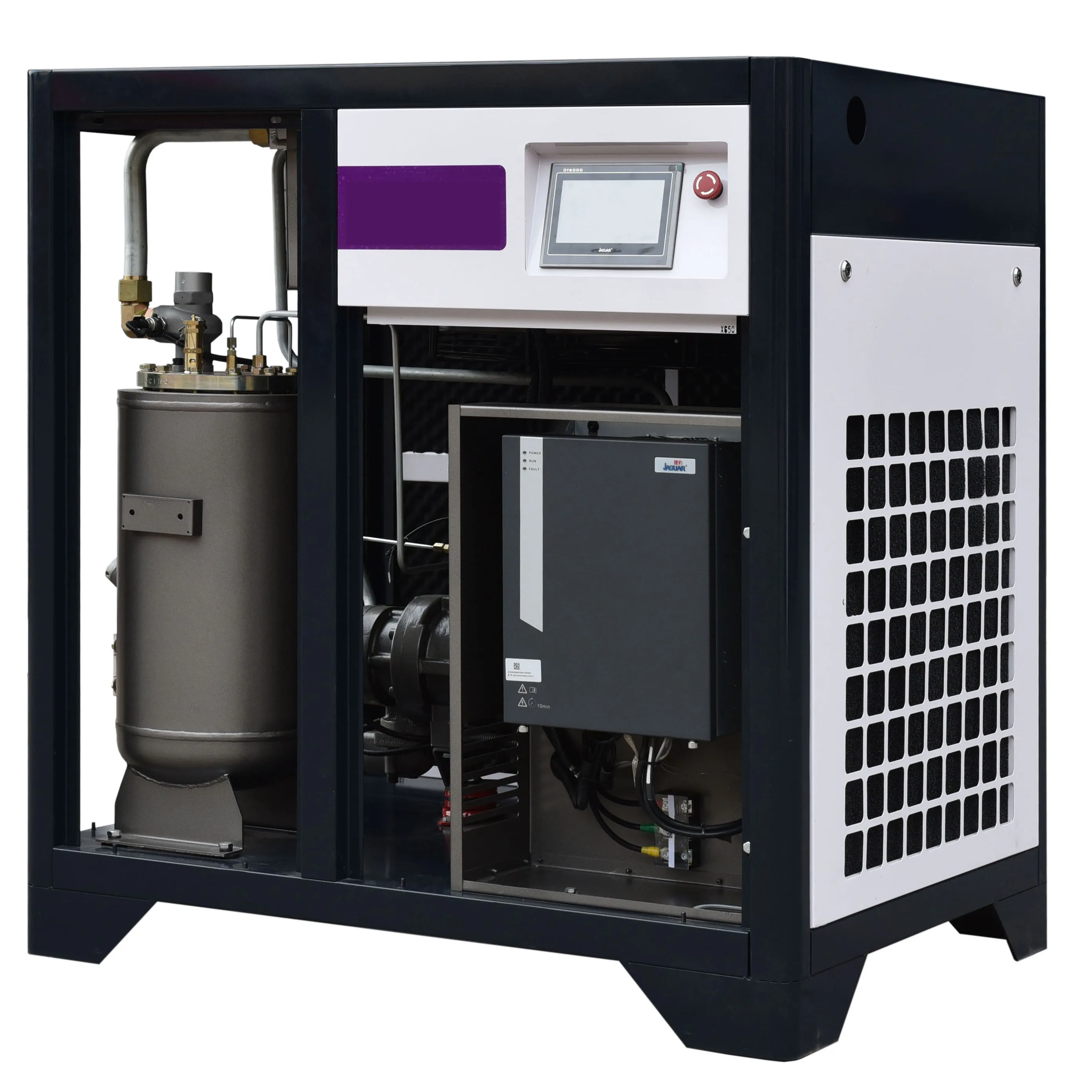 Best quality 20hp 15Kw low noise 8bar Industrial PM VSD Jaguar Rotary Screw Air Compressor