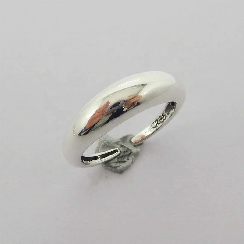 High Quality Silver Ladies 925 Sterling Silver Simple Ladies Ring Set Wedding Jewelry