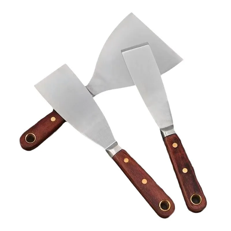 Factory Cheap Full Tang Flexible Stainless Steel Blade Painting Tools Rosewood Handle Putty Knife Knives