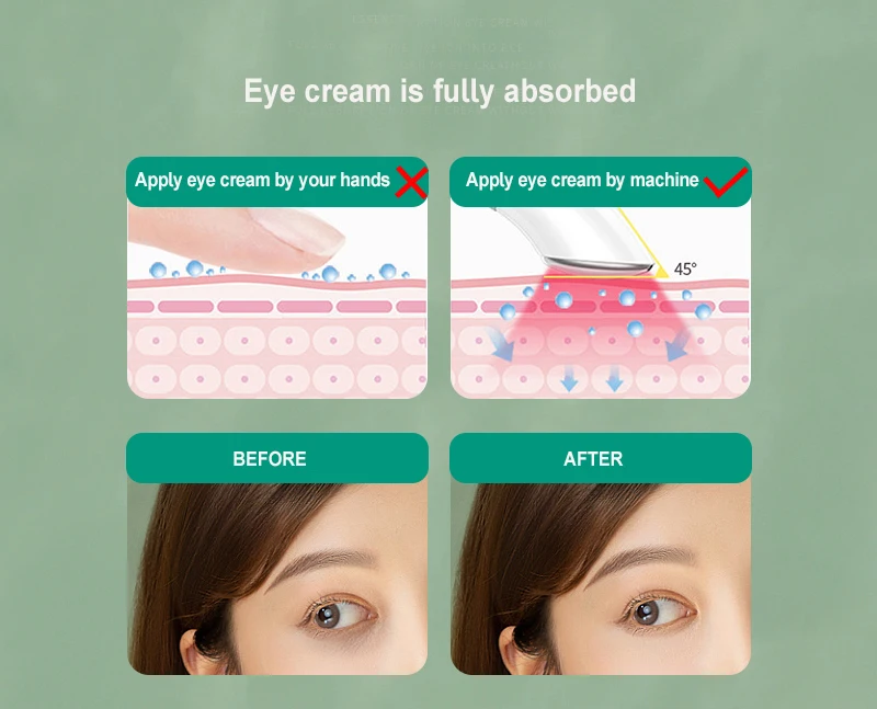 Anti Wrinkle Eye Massager Pen Beauty Protection Apparatus Equipment Mini Portable Micro for Eye Care