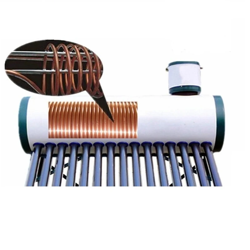 Pre-heated pressurized factory price copper coil solar water heater pre-heated heat exchanger solar heater system