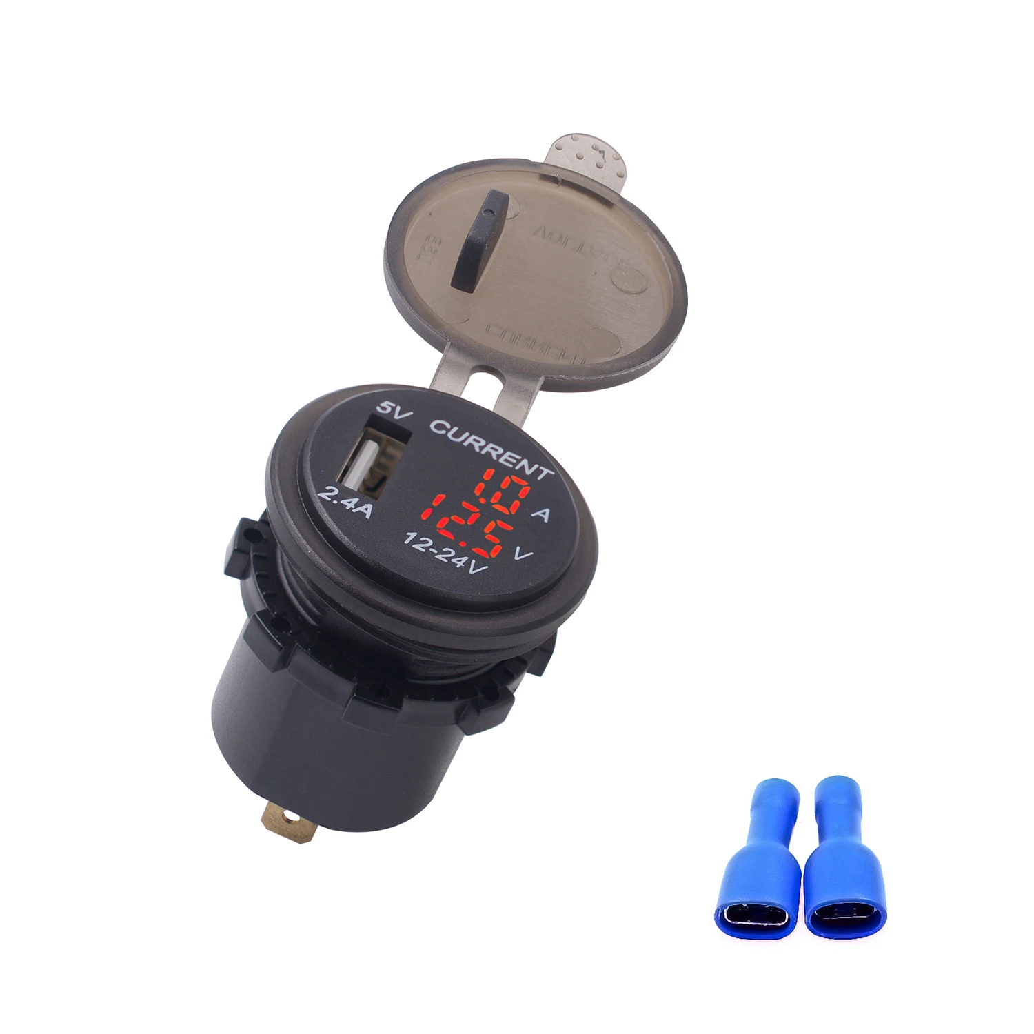 Wholesale Price Cheap 2.4A Car Single Usb Socket Led With Voltage And Current Display