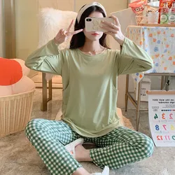 KEYIDI костюм для кормящих матерей с длинными рукавами для грудного вскармливания Пижама большого размера для беременных