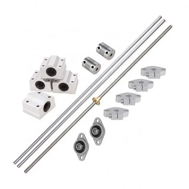 20mm SBR20-2500mm Linear Slide Guide Shaft 2 Rail+4 SBR20UU Bearing Block CNC set