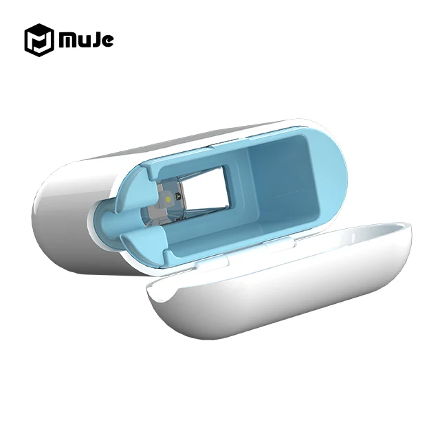 Portable Mini Plastic Makeup Brush Ultrasonic Cleaner Box for watch jewelry glasses razors baby pacifiers