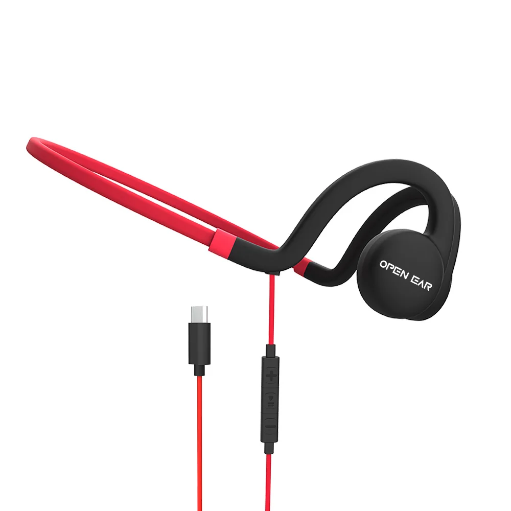 ALOVA Open Ear Wholesale Cheap High Quality Type C Gaming Headset Headphones Wired Earphones 3.5 mm