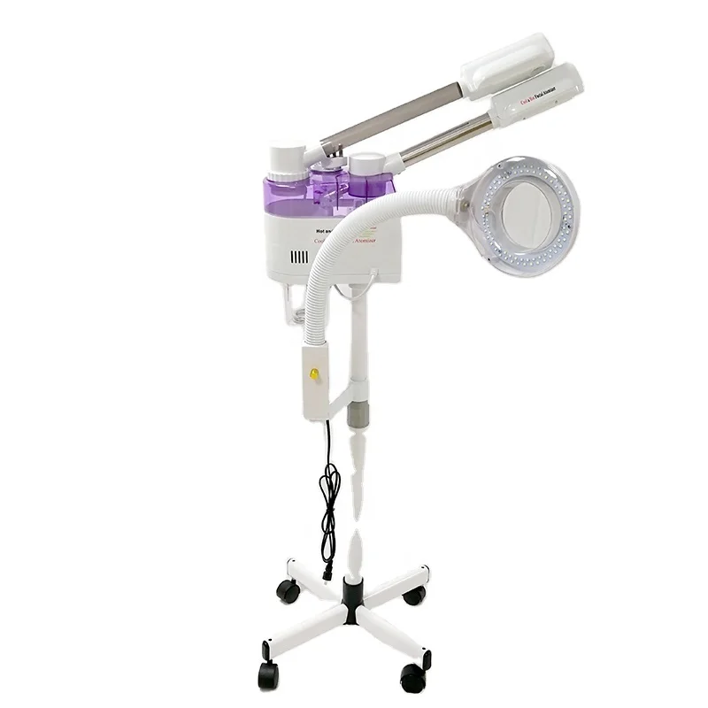 3 in 1 Facial Steamer with 5X Magnifying Lamp Hot Cold Facial Steamer 2 in 1 hot and cold face steamer with 5x