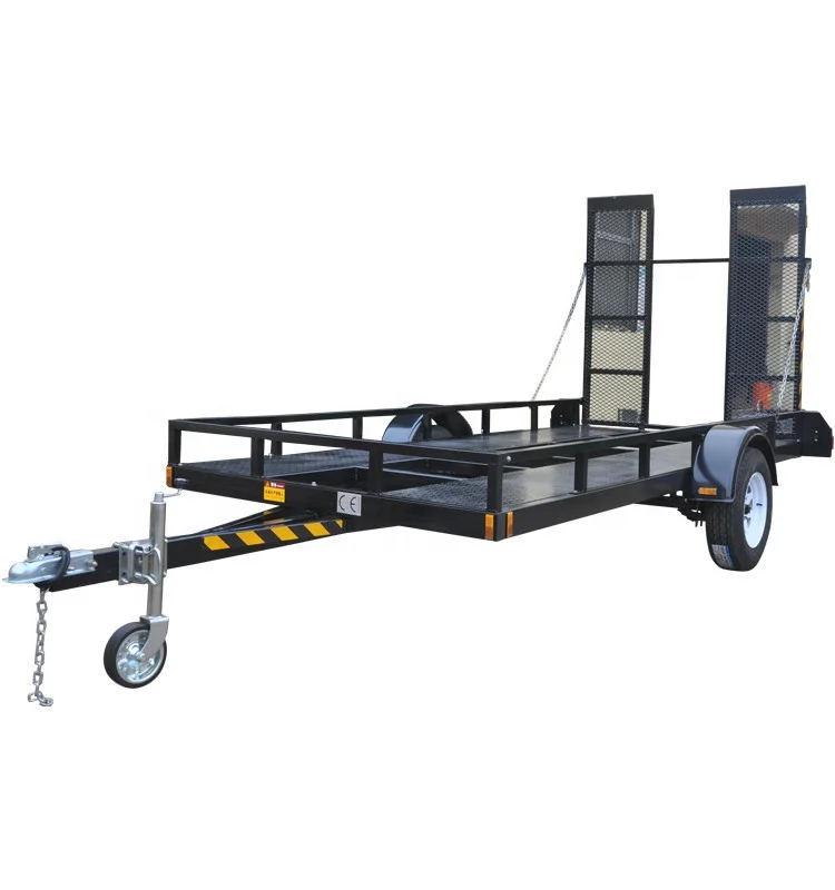 Single axle UTV transporter trailer with ramp for sale