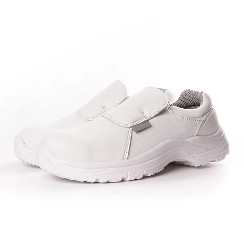 CE Certificate S2 White Chef Cleanroom Anti Slip Steel toe ESD medical Kitchen Safety Shoes