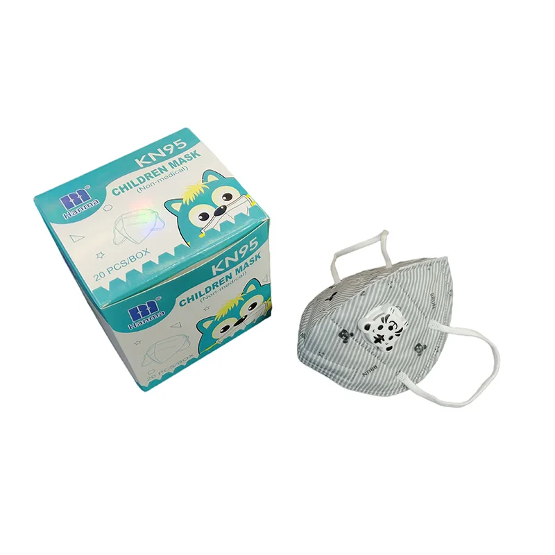 Hanmalaser KN95 Kids Mask with Breathing Valve Disposable Non-Medical Masks with Comfortable Elastic Ear Loops for Kids