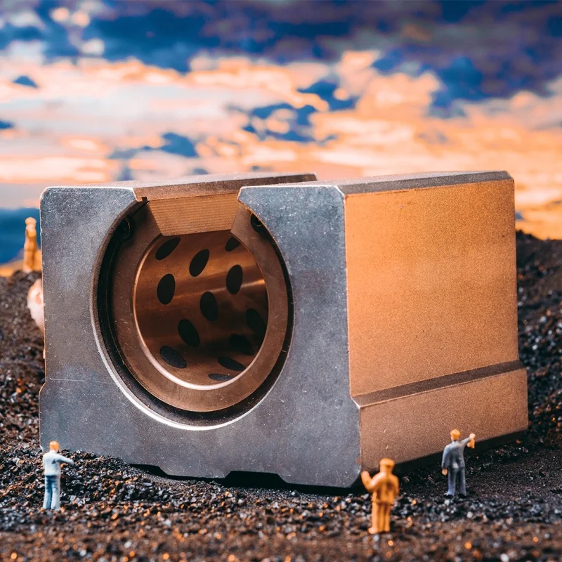 ISO9001 RoHS  Pillow Block  SCS/SBR Aluminum Seat Oil-free bushing Graphite Copper Sleeve Bushing Sliding Linear Bearing Bush