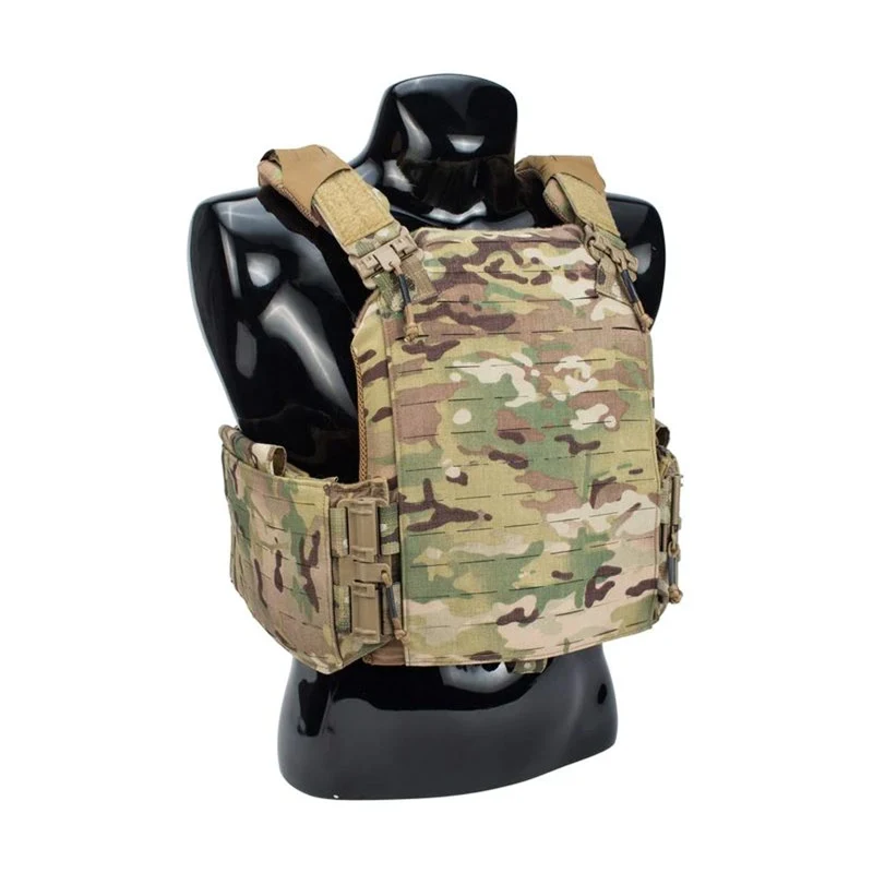 Multi-purpose Molle Hiking Camouflage Tactical Vest Fabric Laser Cut Molle System