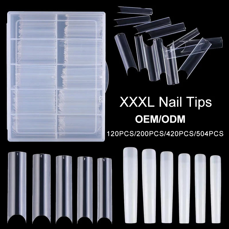 Nail Tips Non C Curve Various Styles Soft Gel Nail Extension Tips Kit