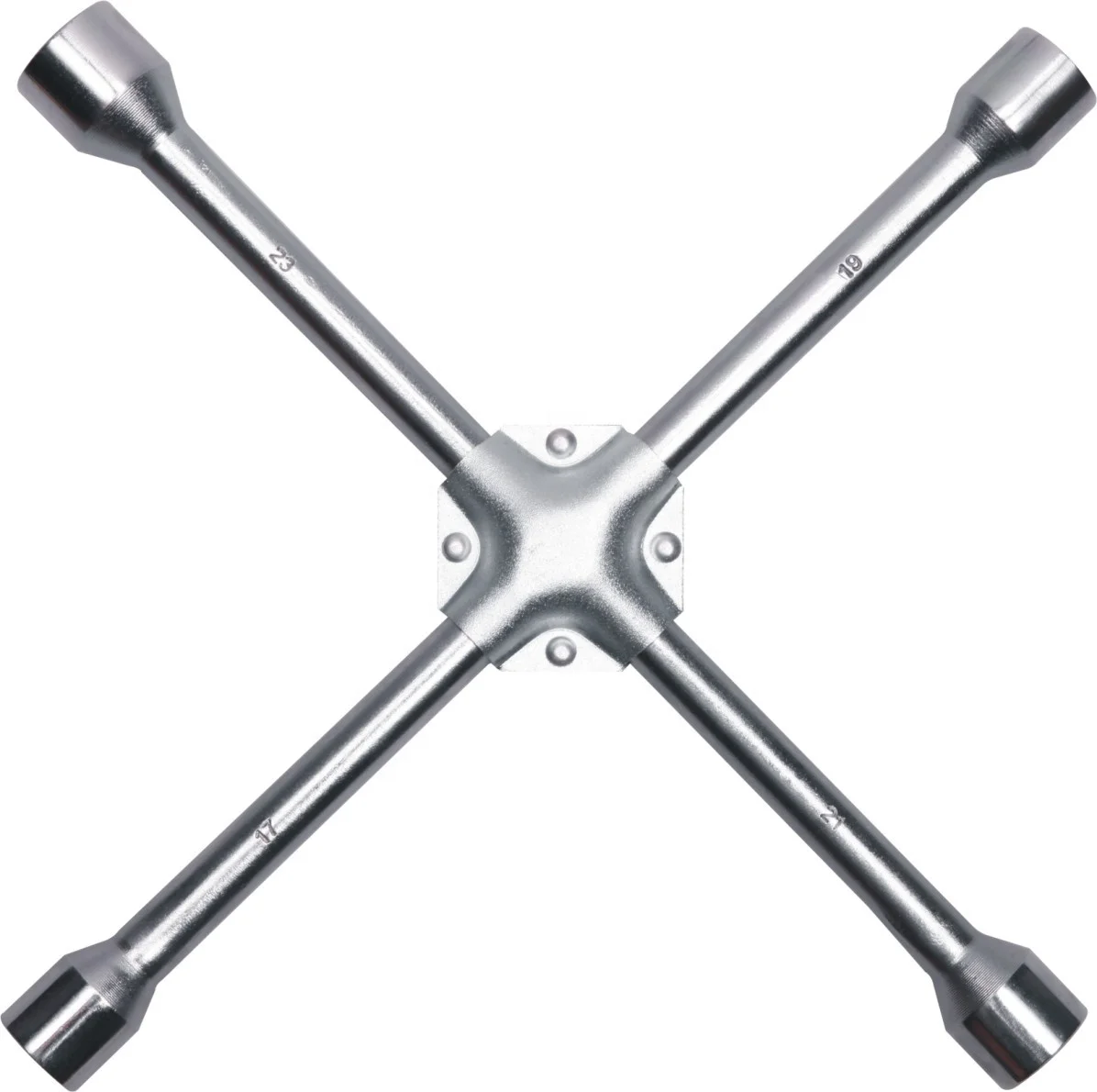TUV/GS Certificate Cross Rim Wrench 4 Way Lug Wrench Carbon Steel Tire Wrench with Iron/Plastic Pad