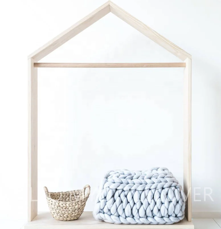 Children wood coat rack Clothing store window display stand Solid wood