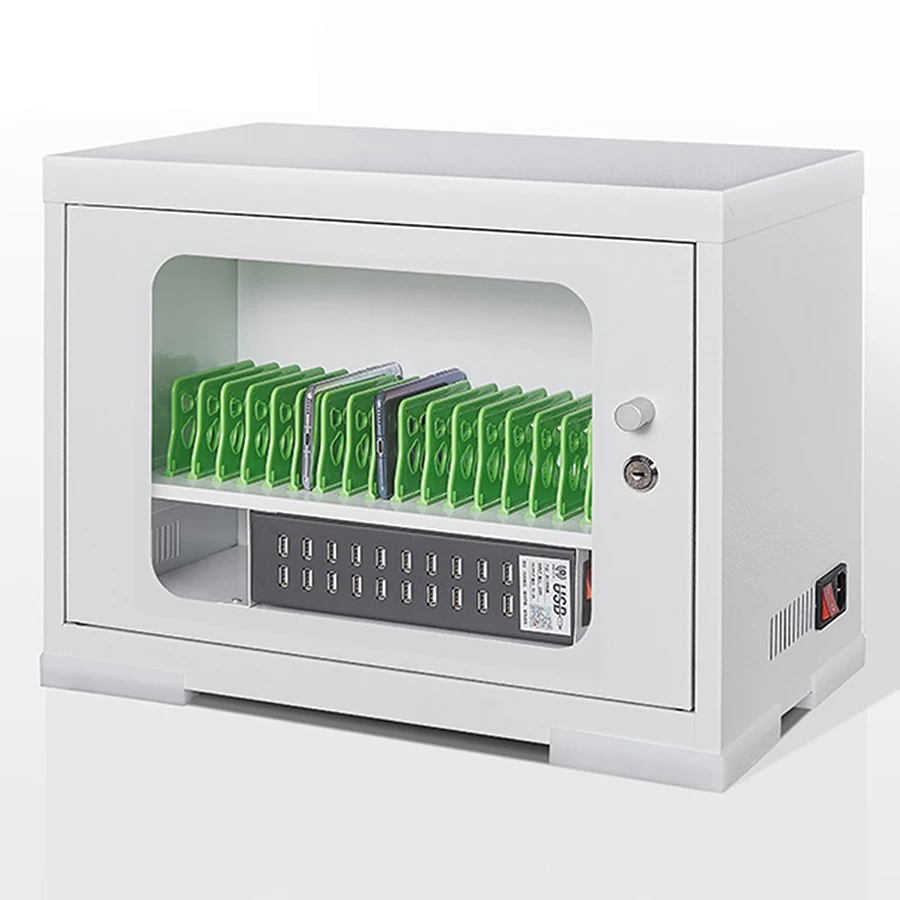 Custom USB Cellphone & Tablet Locker Storage Charging Station for Classroom 10 20 30 40 50 60 Slots Power Stands