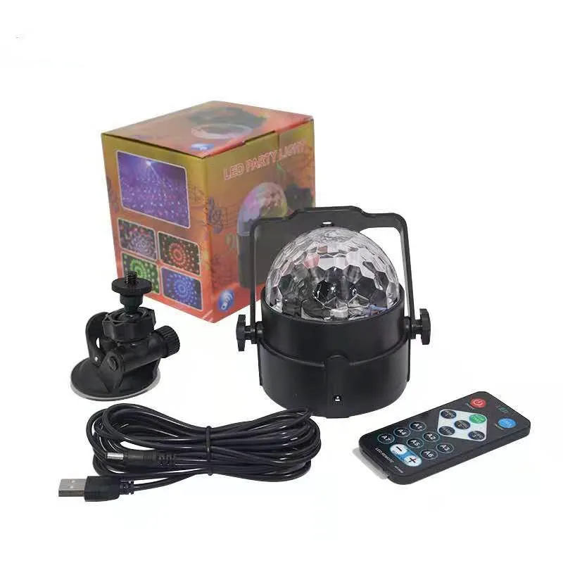 
Disco Ball Party Lights RGB Rotating LED Disco Stage DJ Lights Crystal Magic Light for KTV 