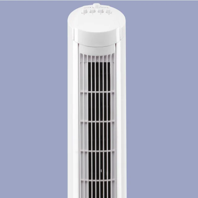 Electric Power Source and Plastic material air Cooling  2 hours timer 29' Tower fan with timer