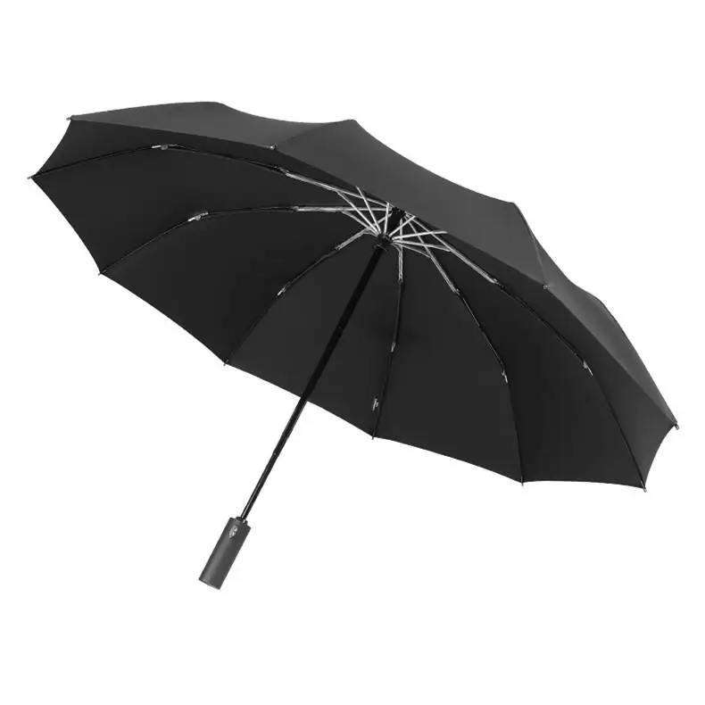 Wholesale Custom Logo Compact Foldable Cheaper Windproof 3 Folding Automatic Umbrellas Rain