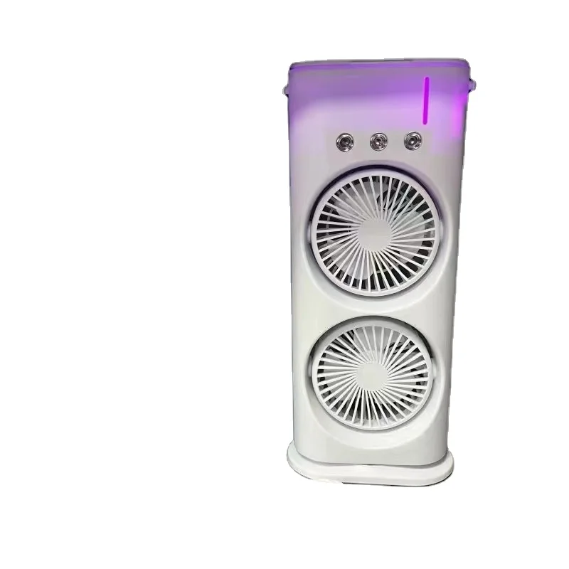 Hot sale household mini air conditioner fan cooler office humidification spray desktop small fan dormitory new electric fan
