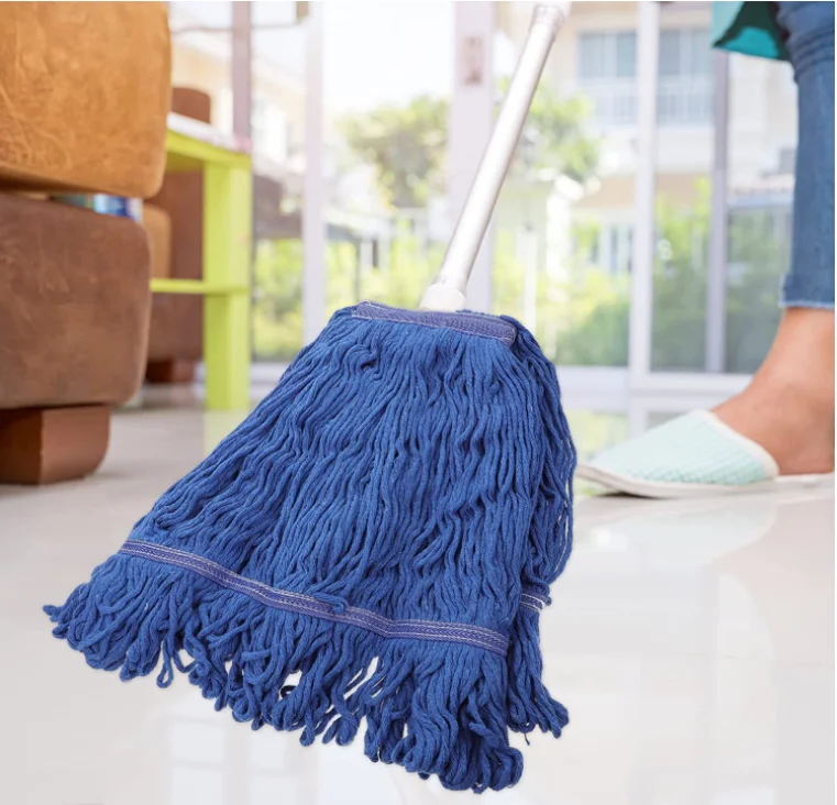 Microfiber String Mop for Hardwood Ceramic Marble Tile Laminate Floor Heavy Duty Industrial Wet Mop for Commercial Industrial