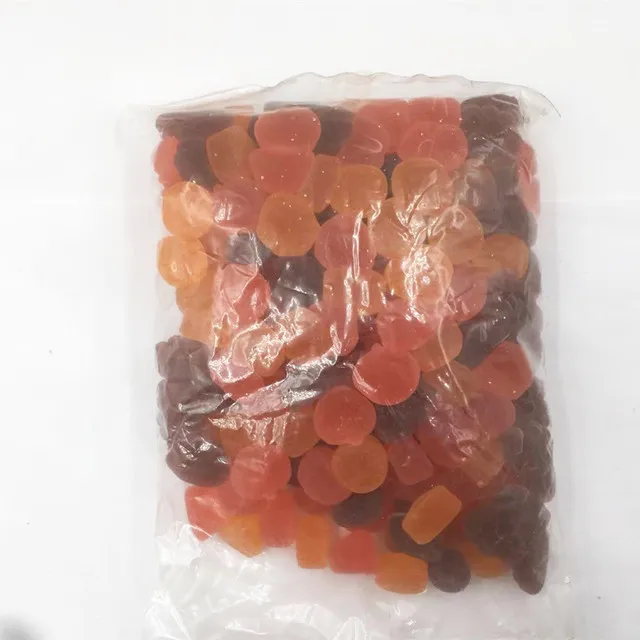 Cheap Fruit shape fruit juice flavor mini gummy candy in bag daily snack